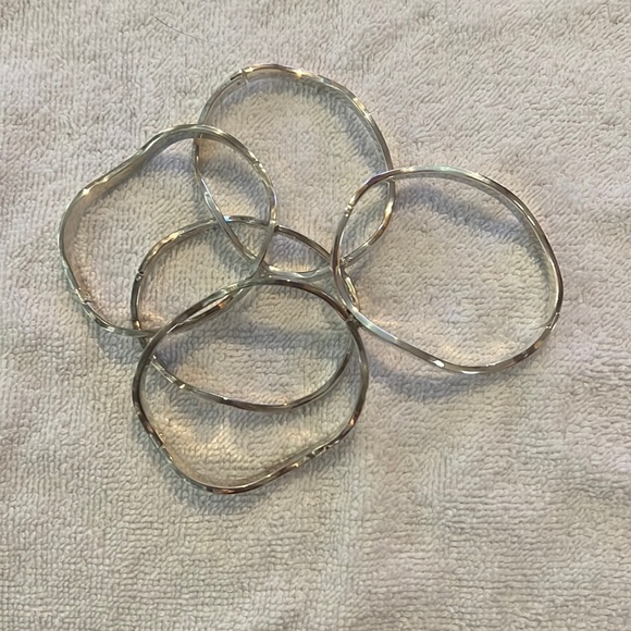 REDUCED*Silver 925 Bangles -5 Bracelets. New No scratches. Break away bangle - Picture 7 of 7